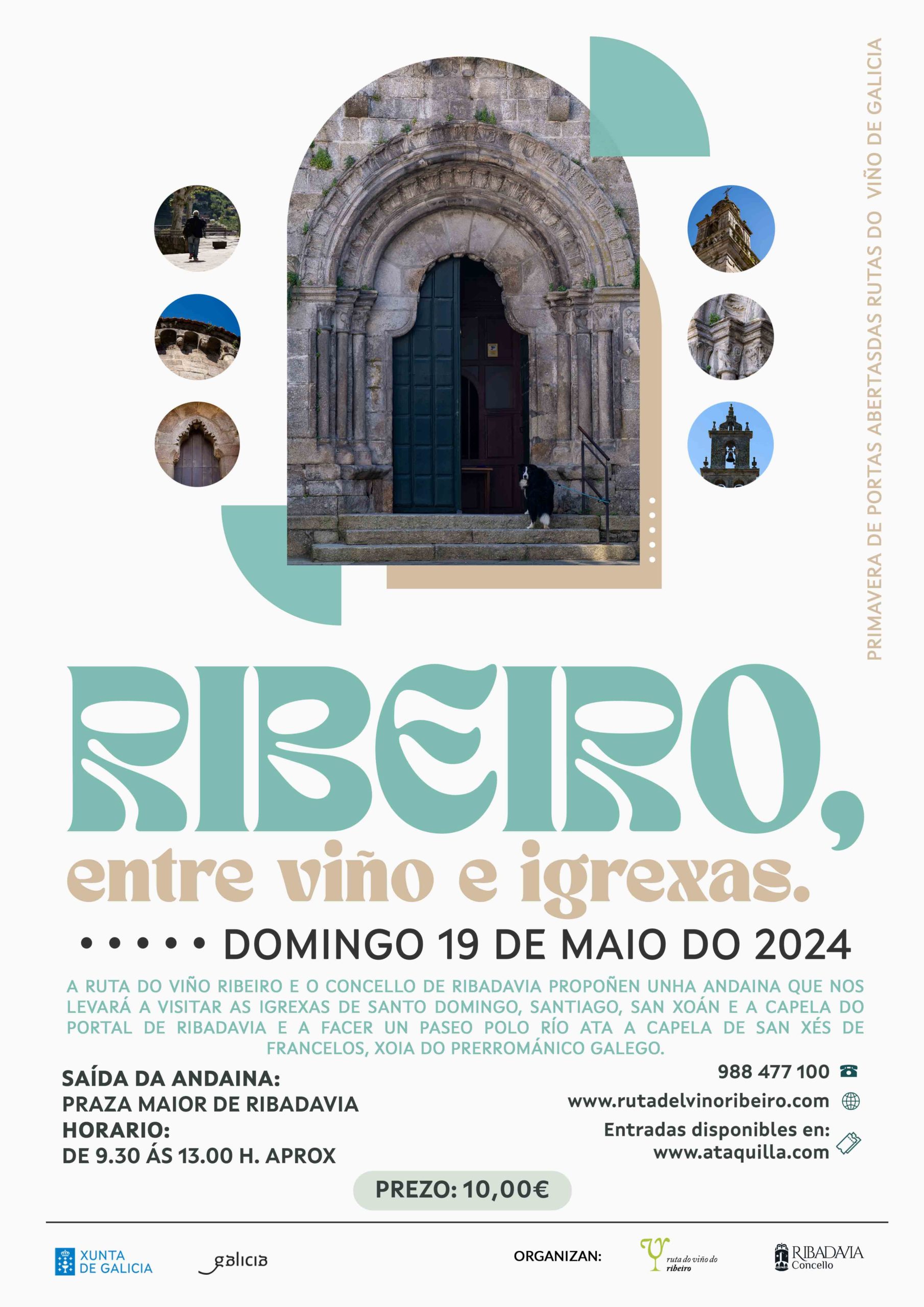 Ribeiro, viño, igrexas